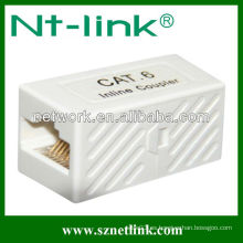 Acoplador en línea negro cat6 utp rj45 a rj45